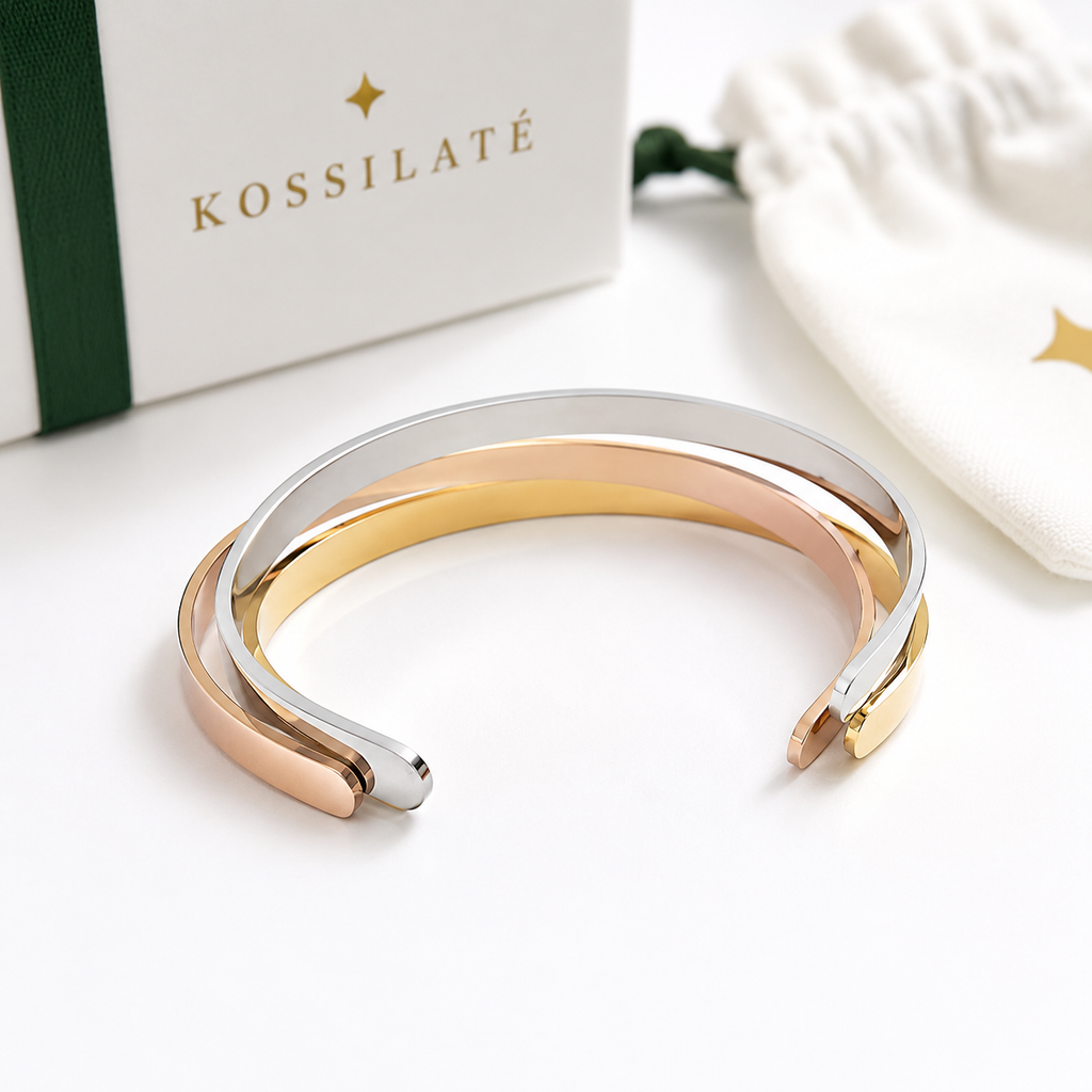 Bracelet unisexe demi-lune à graver