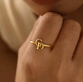 Bague double initiales