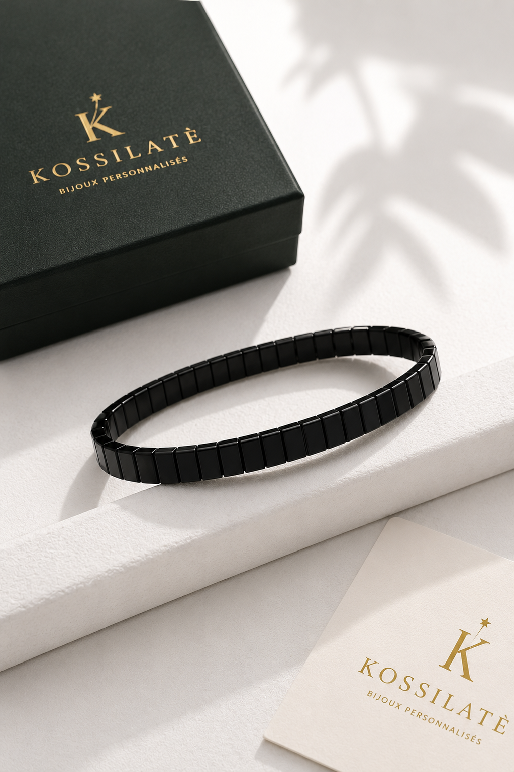 Bracelet homme à bandes verticales