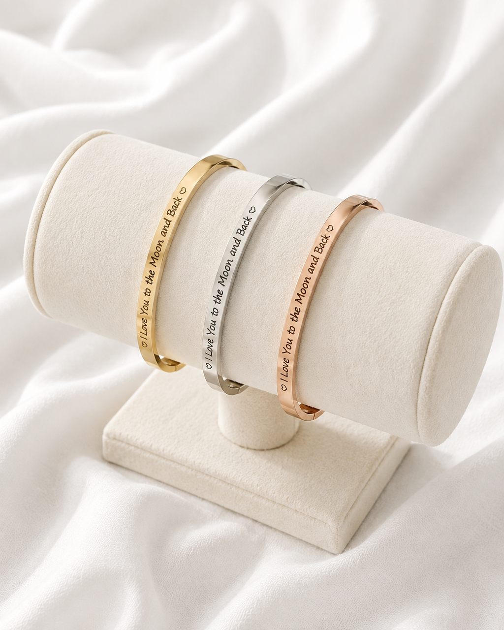 Bracelet unisexe demi-lune à graver