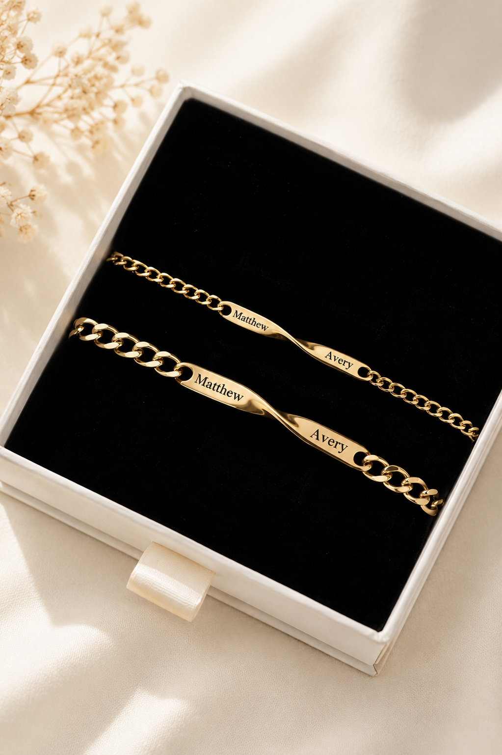 Bracelet torsadé couple