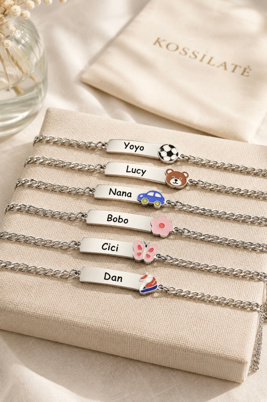 Bracelets enfants émoji à graver