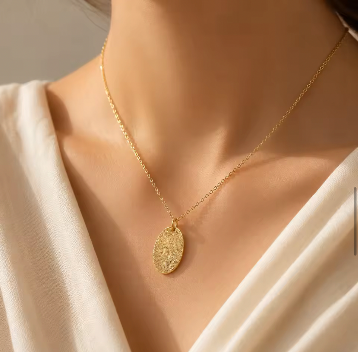 Collier empreinte texturé