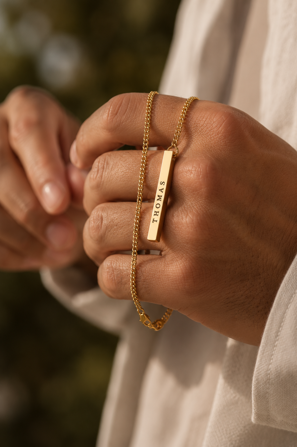 Collier barre signature