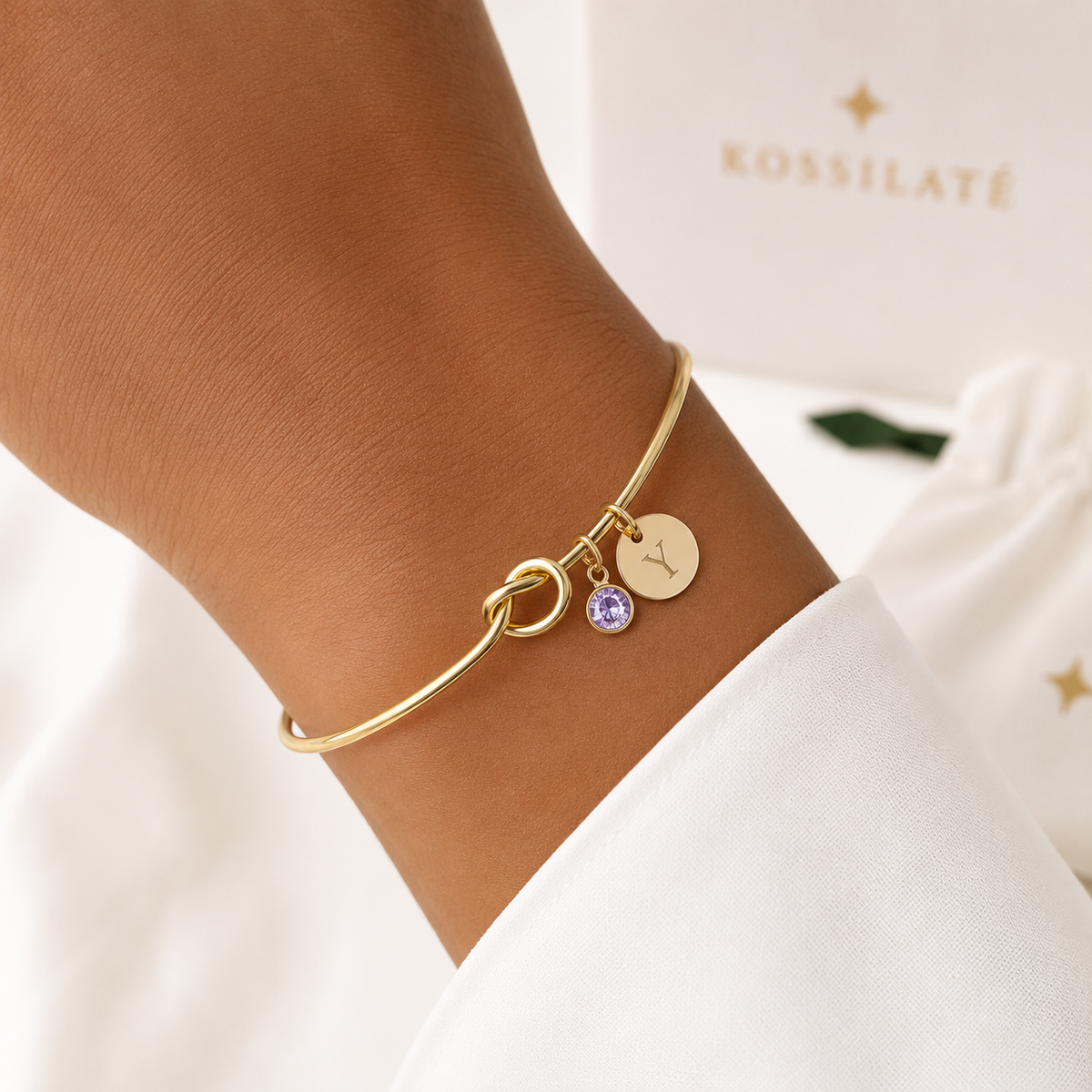 Bracelet breloque initiale