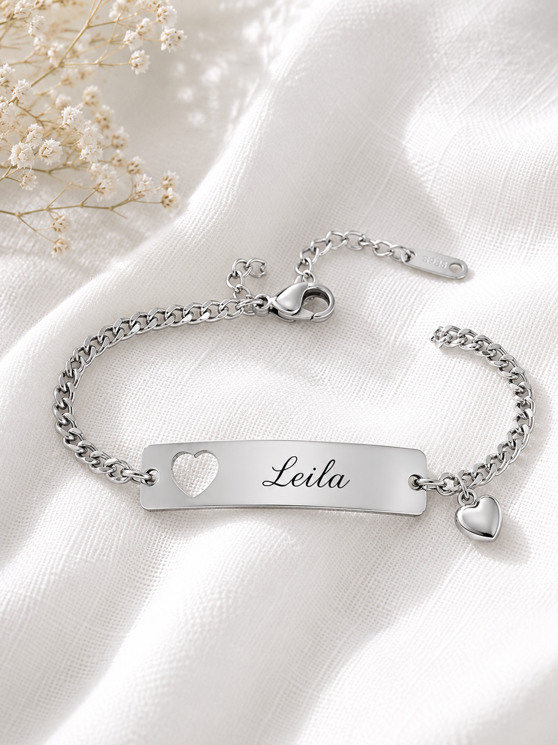 Bracelet Insigne coeur à graver