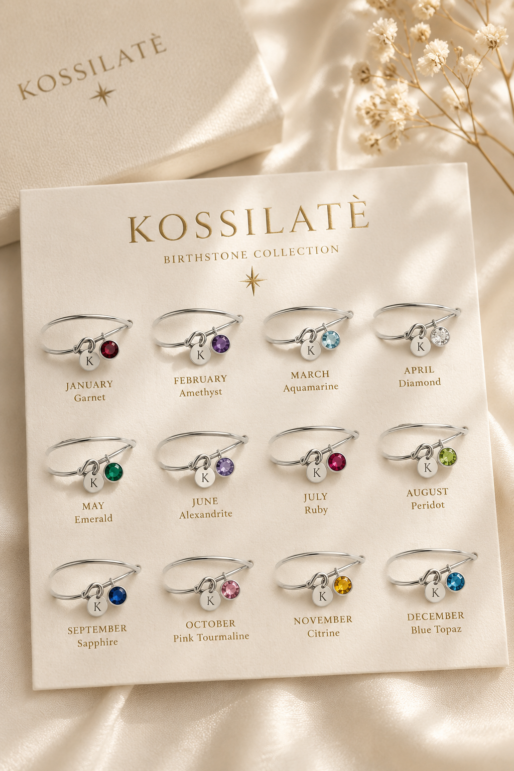 Bracelet breloque initiale