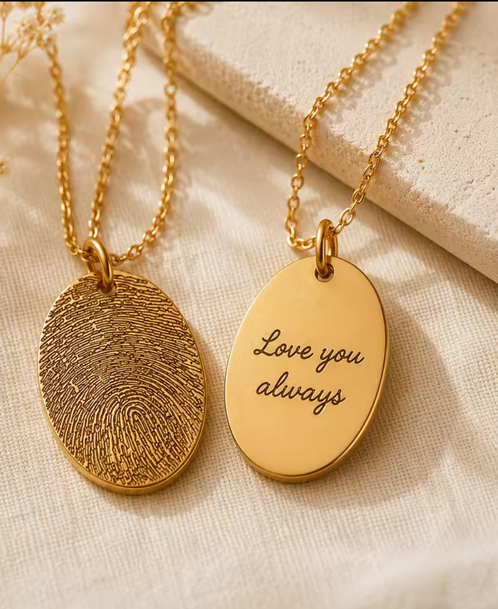 Collier empreinte texturé